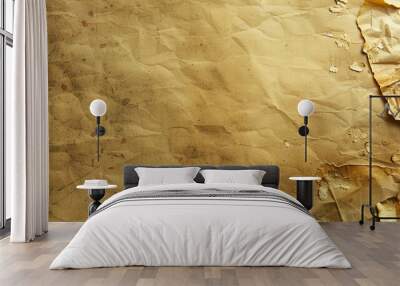 Craft Gold Layout on Vintage Paper Wall mural