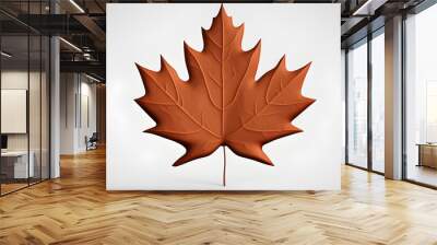 Maple leaf isolated on white ai generative Wall mural