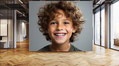 a boy's smiling expression Wall mural