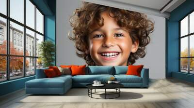 a boy's smiling expression Wall mural