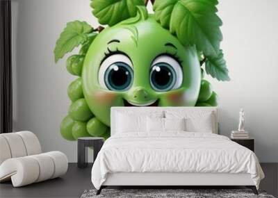 mascot design from grapes Wall mural