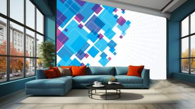 Blue and purple Abstract Background Wall mural