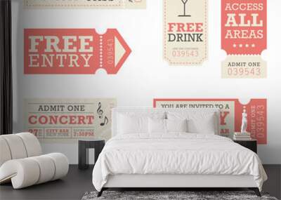 entertainment tickets Wall mural