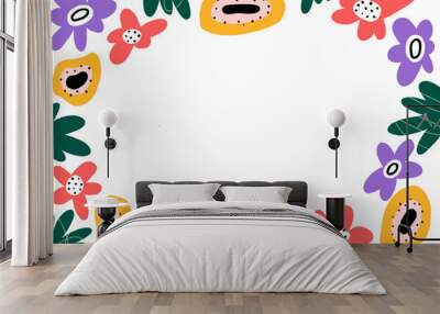 frame with flowers Wall mural