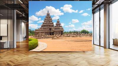 Shore temple at Mahabalipuram, Tamil Nadu, India Wall mural