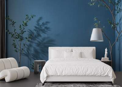 Blue modern room with sofa Wall mural