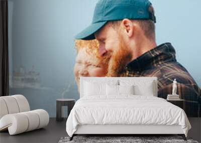 couple on vacation Wall mural