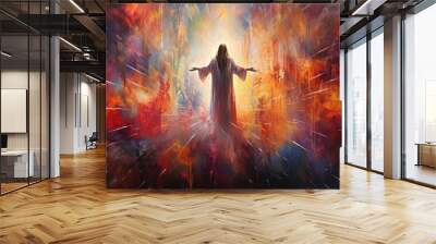 abstract painting of faith and religious and god, ai Wall mural