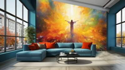 abstract painting of faith and religious and god, ai Wall mural