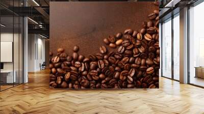 coffee beans caffeine brown texture, ai Wall mural