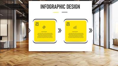 Business infographics design template Wall mural