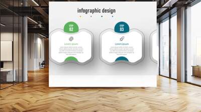 Creative concept for infographic with 4 steps For content, flowchart, steps, timeline, workflow, marketing. Wall mural