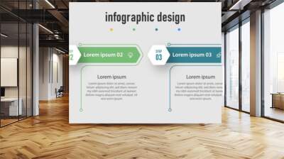 Elegant infographics template. timeline with 4 steps, options. can be used for workflow diagram, info chart, web design. vector illustration. Premium Vector
 Wall mural