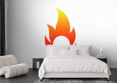 Fire Vectors Burn Negative Space, Light bulbs, Unique Logo Design Templates Abstract Smart Energy Emblems  Wall mural