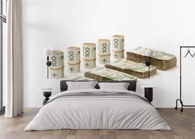 Paper money from poland to use in business Wall mural