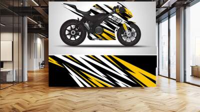 Motorcycle sportbikes wrap decal and vinyl sticker design. Wall mural