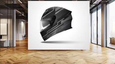 Racing Sport helmet wrap decal and vinyl sticker design Wall mural