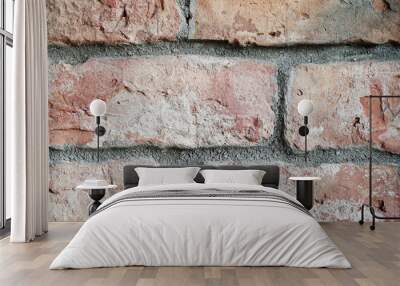 Closeup brick wall vintage background  Wall mural