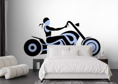 Motorcycle rider Wall mural