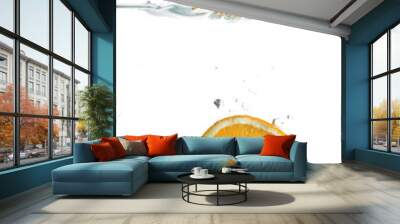 Fresh orange , water splash Wall mural