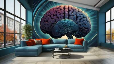 Nerve and Neurons: The Organic Blueprint of Thought Wall mural