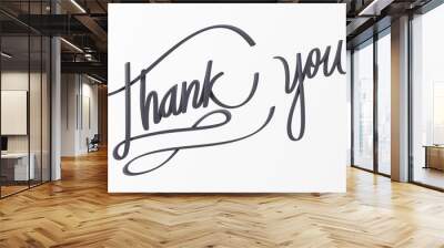 Thank you lettering decorative card Wall mural