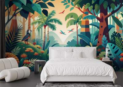 background of the jungle Wall mural