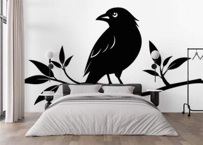 bird on a branch Wall mural