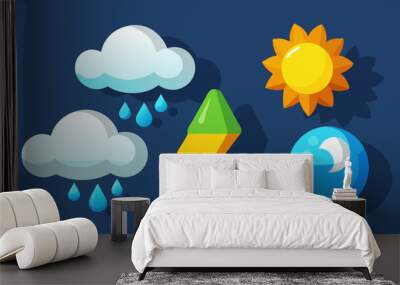 weather forecast icon Wall mural