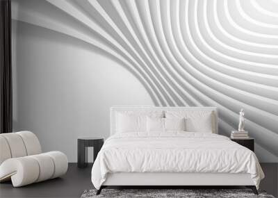 Abstract Engineering Background. White Wave Texture Wall mural