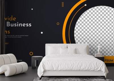 Business conference banner template design for webinar, marketing, online class program, etc Wall mural