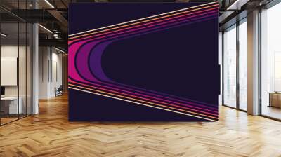 Abstract background with colorful lines in simple retro style. Vector illustration. Wall mural