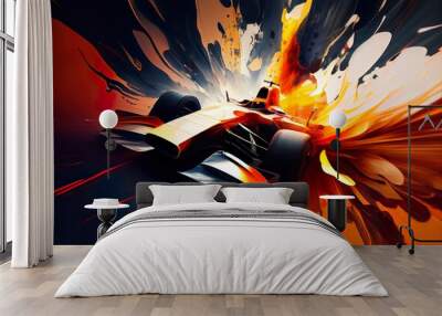 Speed Demon, Formula Racing at Full Throttle.
Generative AI Wall mural