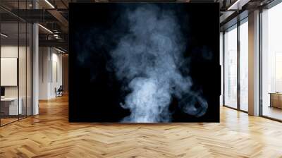 smoke, steam on black background Wall mural