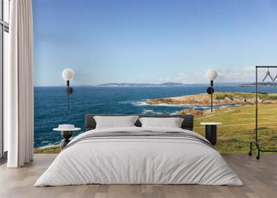 View of northern Spanish coast with hitting white waves  Wall mural