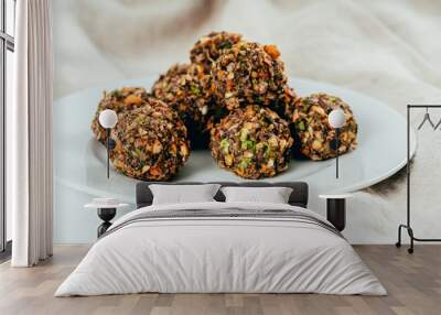 Meatballs With Mushrooms And Quinoa Wall mural