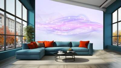 Abstract blue wave background, light vector design Wall mural