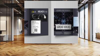 business templates for bi fold brochure, magazine, flyer, booklet, report. cover design template, ve Wall mural