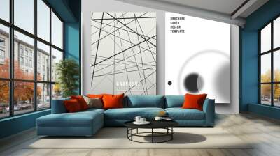 Vector layout of A4 format modern cover mockups design templates for brochure, flyer, booklet, report. Geometric abstract background, futuristic science and technology concept for minimalistic design. Wall mural