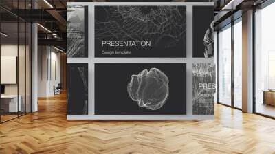 Vector layout of presentation slides design business templates, template for brochure, cover, business report. Abstract 3d digital backgrounds for futuristic minimal technology concept design. Wall mural