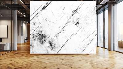 Abstract grunge background with scratches and scratch lines on white paper Wall mural