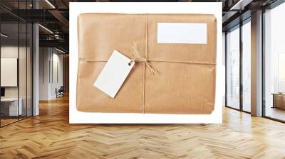 Brown package with blank labels Wall mural