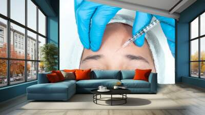 BEAUTICIAN INJECTING FACIAL TREATMENT.
ADDICTION FOR BEAUTY AND AESTHETIC PROCEDURES IN ADOLESCENTS. BODY DYSMORPHIC DISORDERS. Wall mural