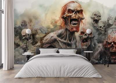 zombie in the woods Wall mural