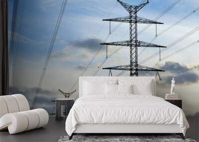 Electric Power Lines Wall mural