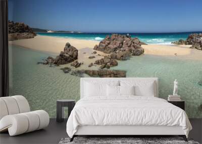 Panoramic view of Injidup Beach in South Western Australia Wall mural