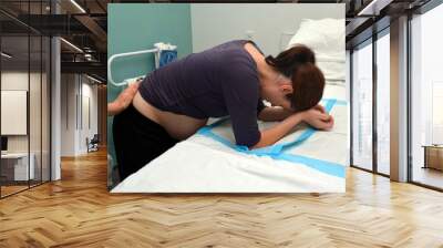 Pregnancy - pregnant woman having contraction Wall mural