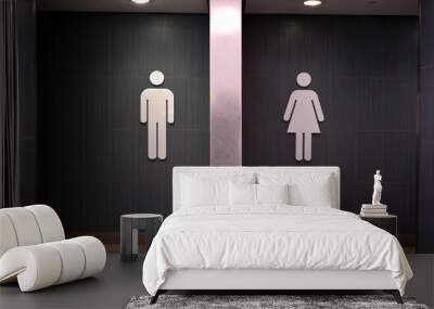 Toilet signs Wall mural