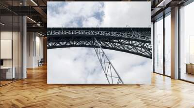 detail of the dom luis I bridge in porto Wall mural