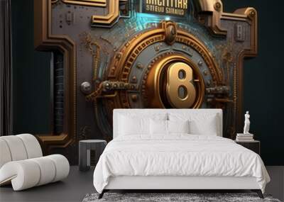 Security lock Wall mural